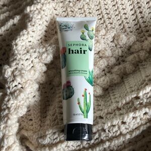 Sephora Hair Smoothing Cream - Mint Green, White & Black Tube with Cactus Design